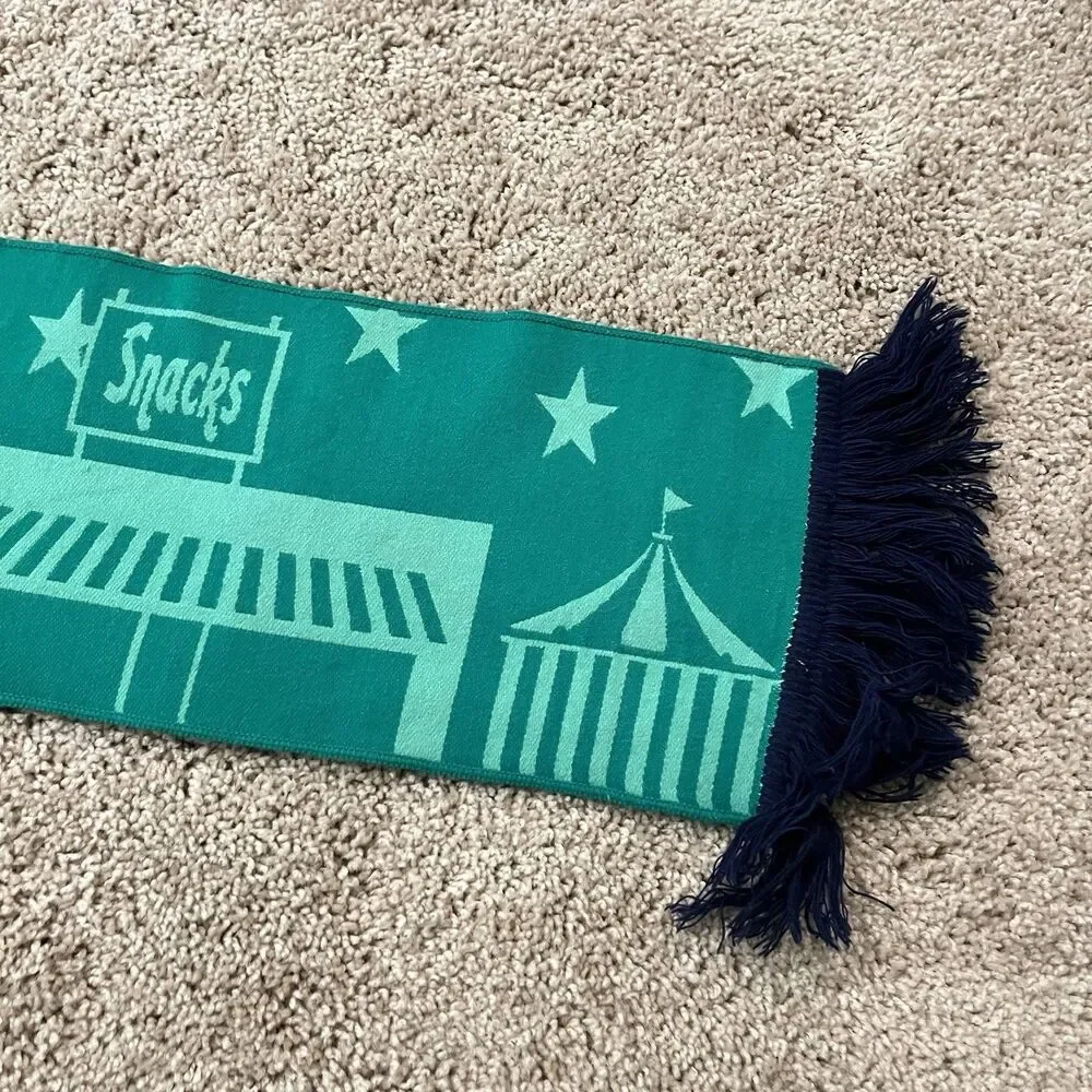 NY Cosmos Coney Island Soccer Team Vintage Green Blue Scarf